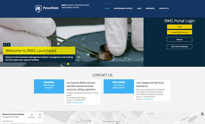 NEW DESIGN for RIMS website